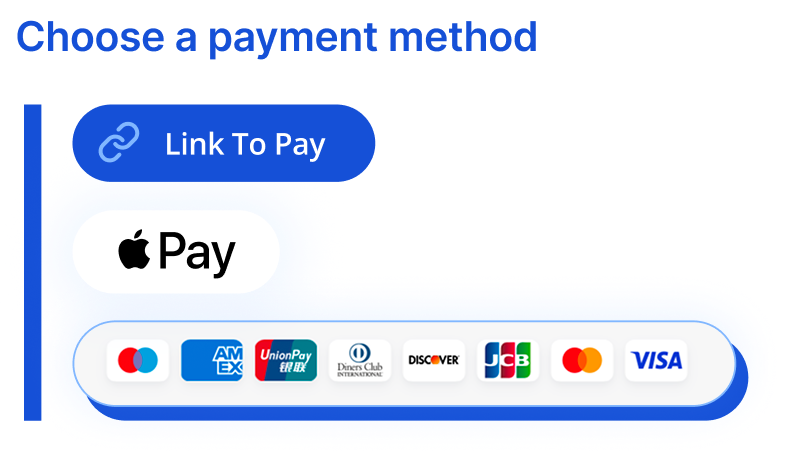 Example of Multiple Payment options for Instinct EMR