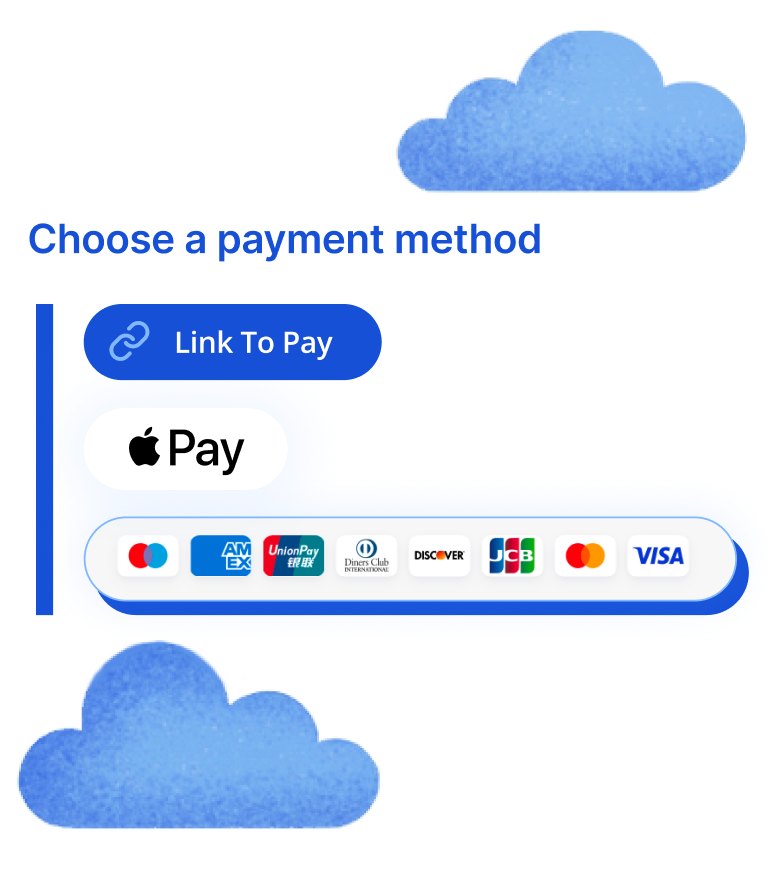Example of Multiple Payment options for Instinct EMR