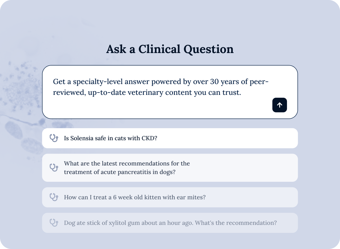 Preview of Attending , an AI specifically built for Veterinarians. Showing prompt generation and questions.